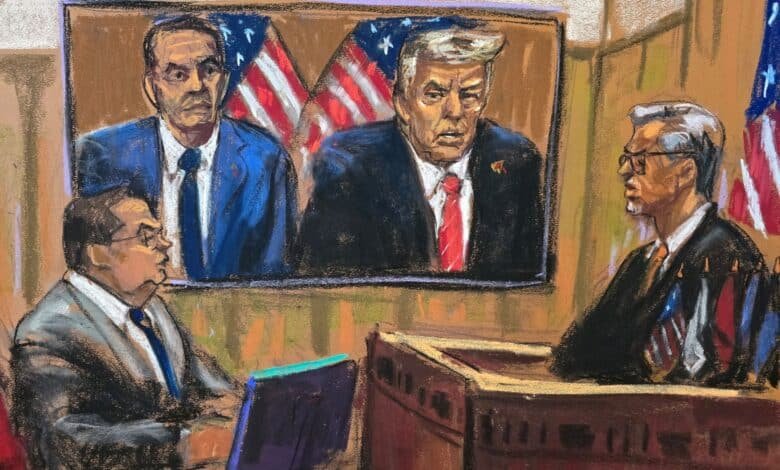 Photo: The Judge of the State of New York Juan Merchan sentences, President -elect Donald Trump, since he appears remotely with his lawyer Todd Blanche for a sentence hearing in the New York Criminal Court in New York City, on January 10, 2025.